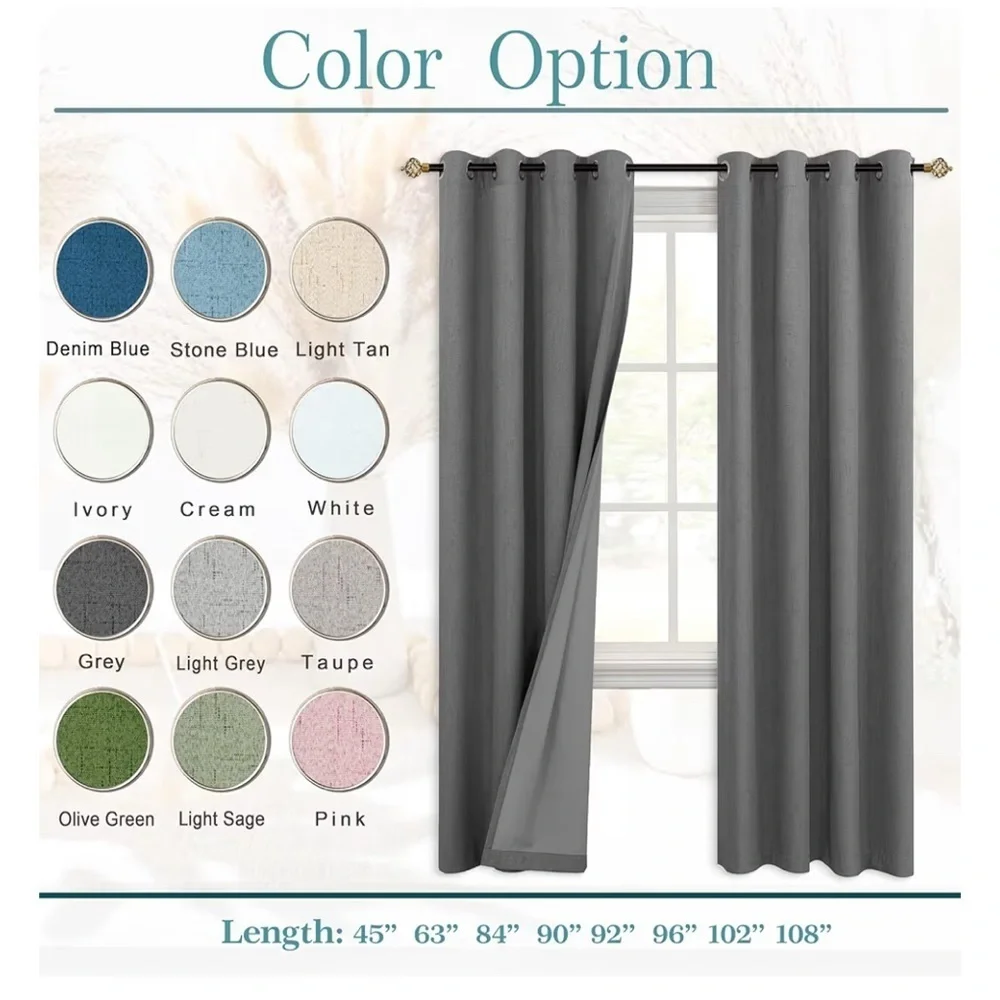 Elegant Gray Blackout Curtains 057